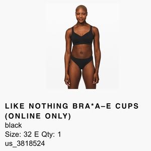 Lululemon Like Nothing Bra 32E
